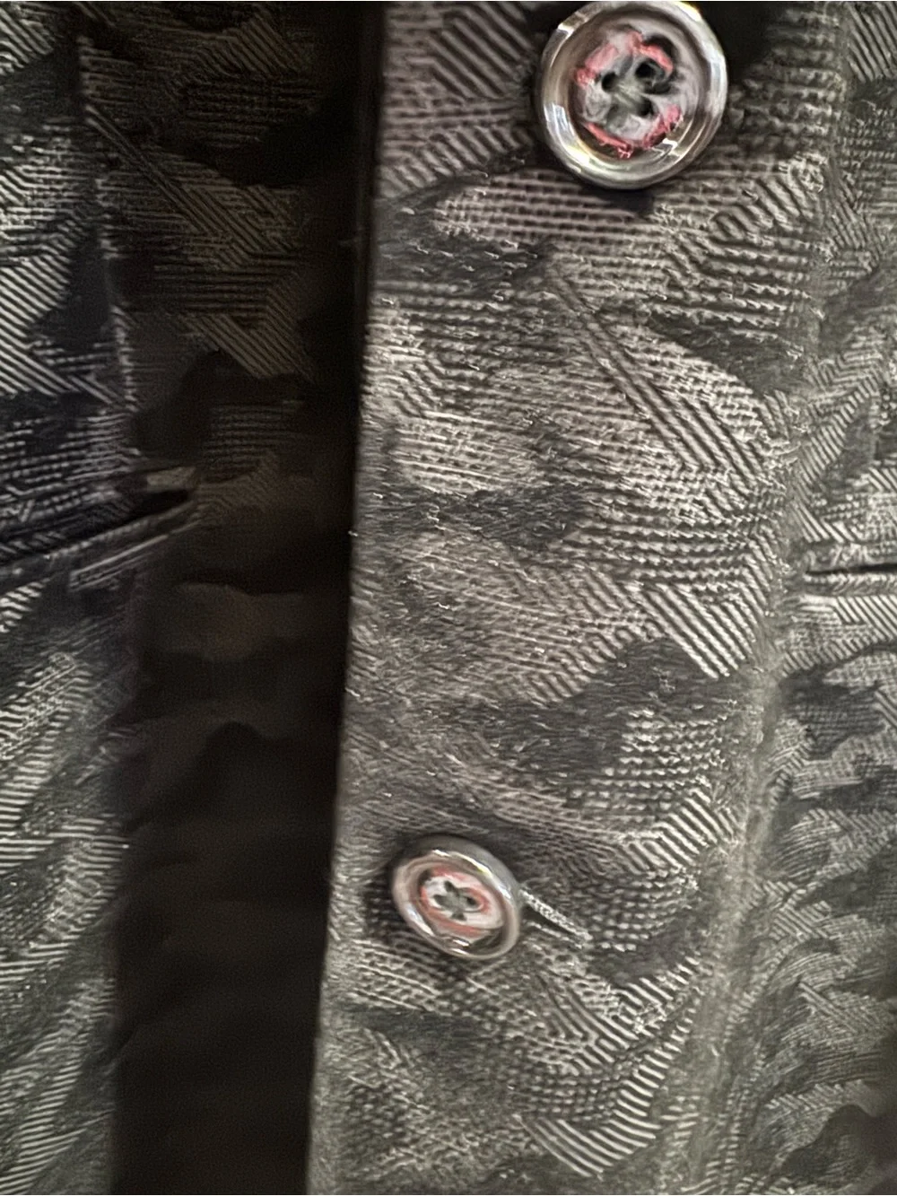 Robert Graham Deep Navy/Black Tonal Pattern Sport Coat Blazer like new - Size 46